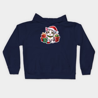 Cat christmas and gift christmas Kids Hoodie